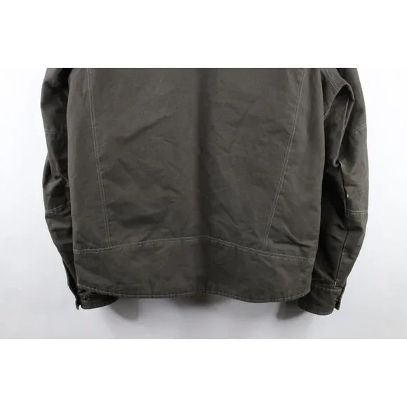 Kuhl Mountains Mens Large Vintage Patina Dye Burr Combed Canvas Jacket Green